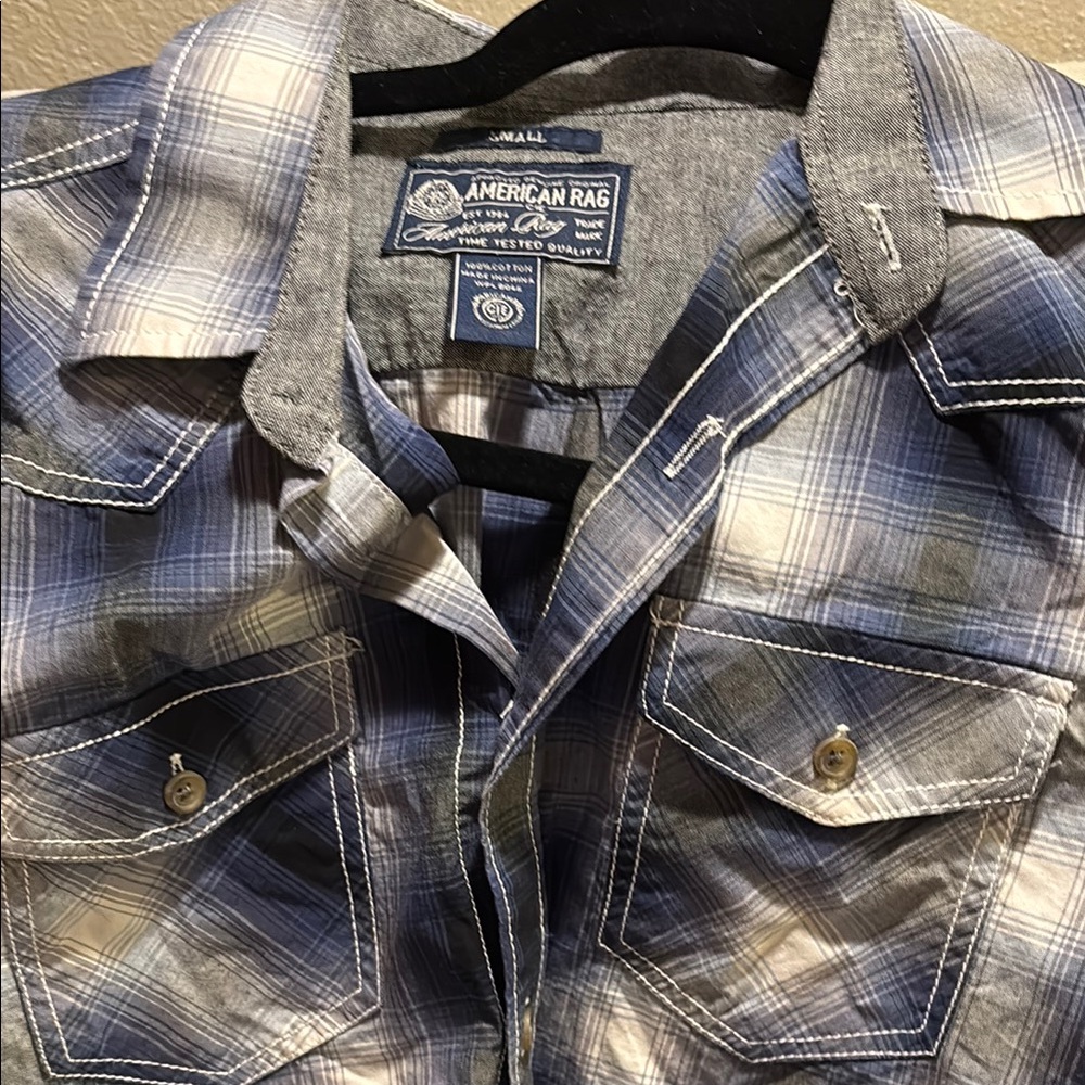 American Rag Blue Plaid Shirt